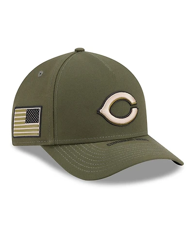 New Era Men's Olive Cincinnati Reds 2026 Armed Forces Day 9FORTY Adjustable Hat