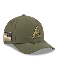 New Era Men's Olive Atlanta Braves 2026 Armed Forces Day 9FORTY Adjustable Hat