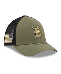 New Era Men's Olive Detroit Tigers 2026 Armed Forces Day 39THIRTY M-Crown Flex Hat