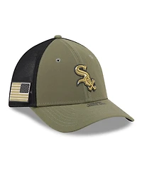 New Era Men's Olive Chicago White Sox 2026 Armed Forces Day 39THIRTY M-Crown Flex Hat