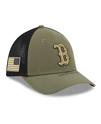 New Era Men's Olive Boston Red Sox 2026 Armed Forces Day 39THIRTY M-Crown Flex Hat