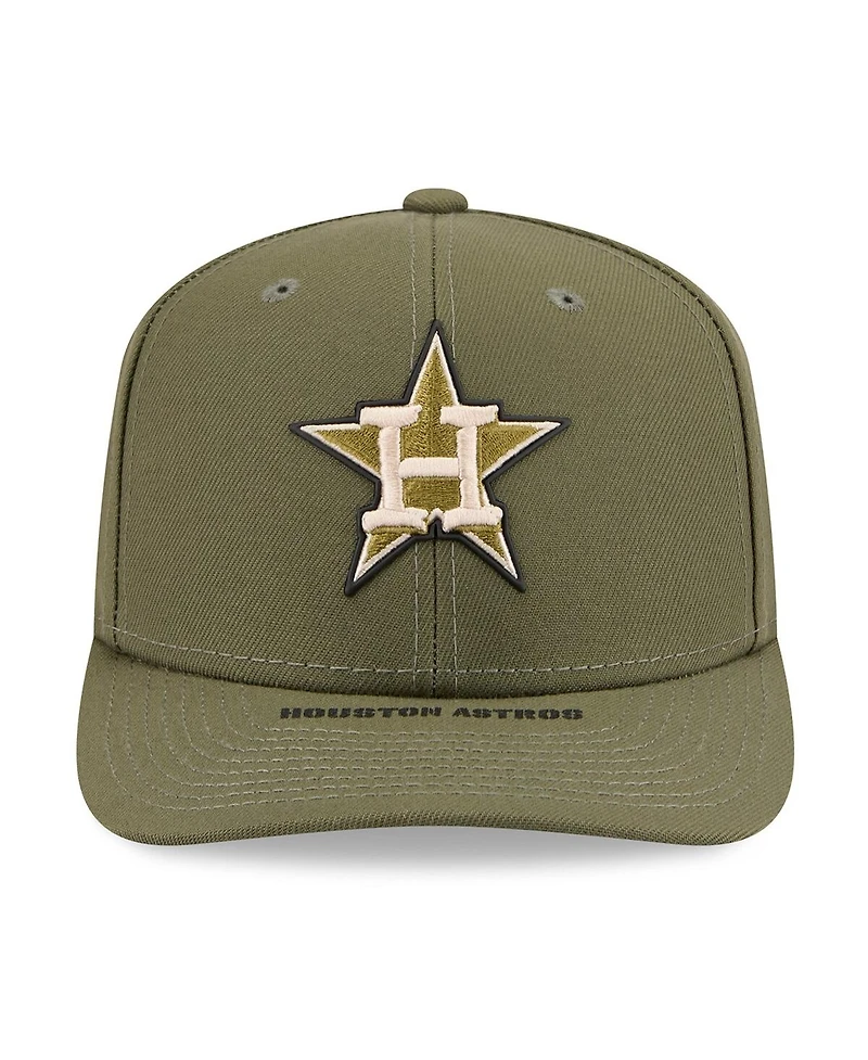 New Era Men's Olive Houston Astros 2026 Armed Forces Day 9SEVENTY Adjustable Hat