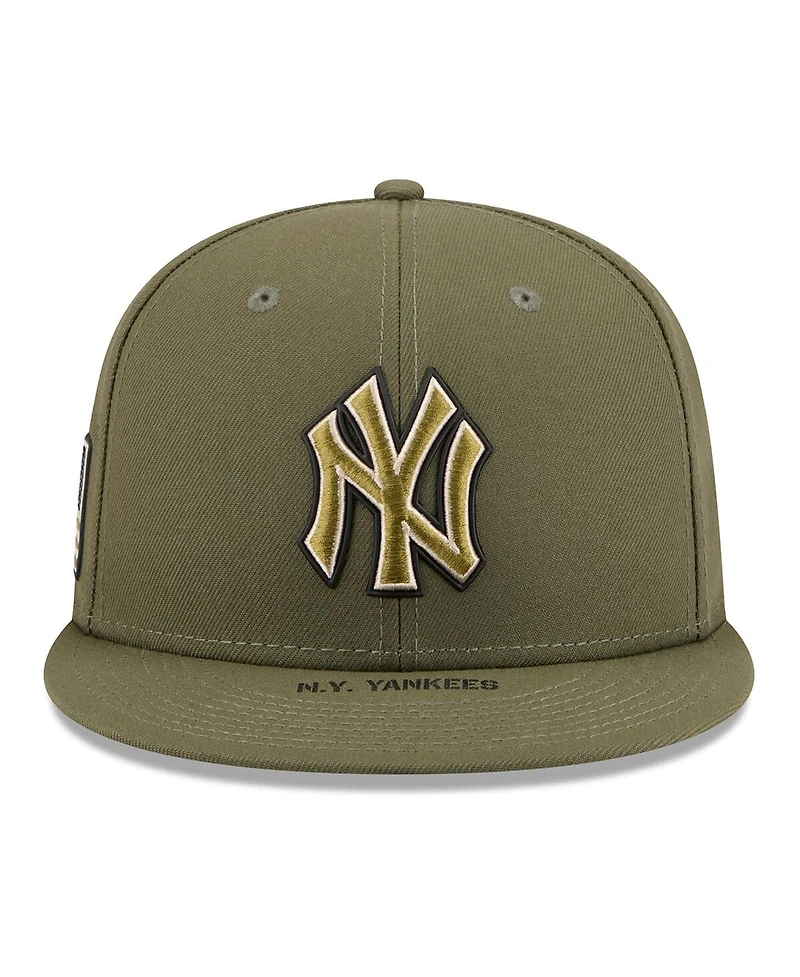 New Era Men's Olive New York Yankees 2026 Armed Forces Day 9FIFTY Snapback Hat