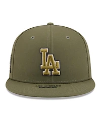 New Era Men's Olive Los Angeles Dodgers 2026 Armed Forces Day 9FIFTY Snapback Hat