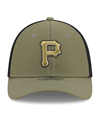 New Era Men's Olive Pittsburgh Pirates 2026 Armed Forces Day 39THIRTY M-Crown Flex Hat