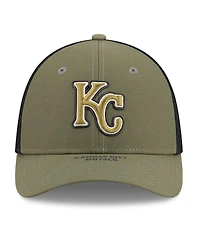 New Era Men's Olive Kansas City Royals 2026 Armed Forces Day 39THIRTY M-Crown Flex Hat