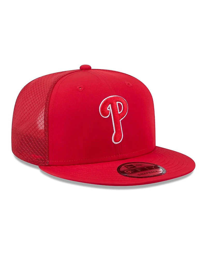 New Era Men's Red Philadelphia Phillies 2026 Batting Practice 9FIFTY Snapback Hat