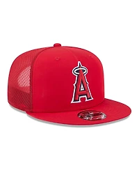 New Era Men's Red Los Angeles Angels 2026 Batting Practice 9FIFTY Snapback Hat