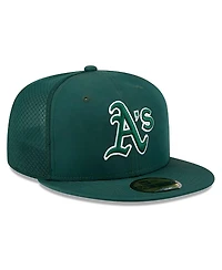 New Era Men's Green Athletics 2026 Batting Practice 59FIFTY Fitted Hat