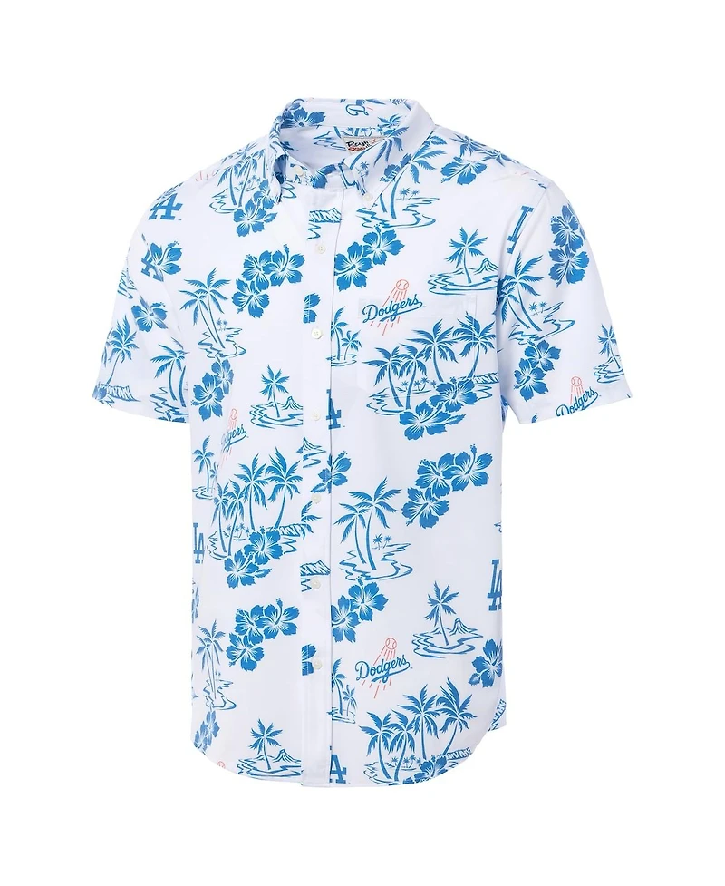 Reyn Spooner Men's White Los Angeles Dodgers Kekai Performance Button-Up Top