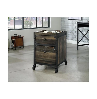 Sauder Foundry Road File Cabinet, Carbon Oak finish