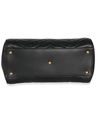 Pre-Owned Gucci Black Matelasse Calfskin Small Marmont Top Handle Tote