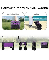 Mondawe 3-in-1 Lightweight Collapsible Utility Carts - Storage Wagon/Trunk Organizer/Pet Storage Wagon w/ 360degree(s) All-Terrain Wheels