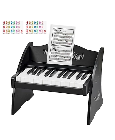 Mecale 25 Key Wooden Kids Piano with Dual Power, Ages 3
