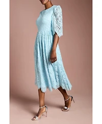 Coast Women's Lace Short Sleeve Midi Dress