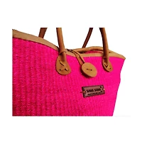 Sawa Sawa Harvest Glow Handmade Sisal Straw Medium Tote Purse
