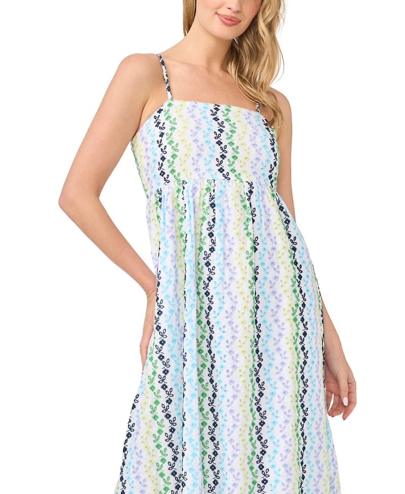 CeCe Women's Spaghetti Strap Square Neck Dress