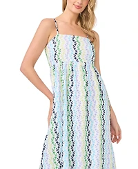 CeCe Women's Spaghetti Strap Square Neck Dress
