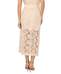 CeCe Women's Front Button Midi Skirt