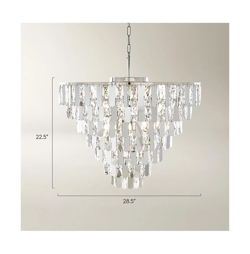 Z Gallerie Avenue Crystal Chandelier 28.5