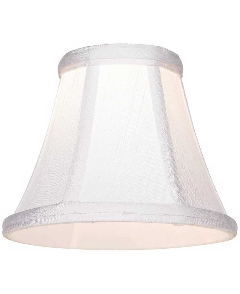 Springcrest Imperial Shade Set of 2 Empire Lamp Shades Fabric Small 3" Top x 6" Bottom x 5" High Candelabra Clip-On Fitting