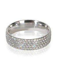Pre-Owned Tiffany & Co White Gold Diamond Metro 5 Row Ring