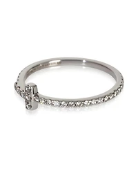 Pre-Owned Tiffany & Co White Gold Diamond Tiffany T Wire Ring