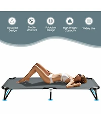 Gouun Folding Elevated Camping Cot for Sleeping, Hiking and Travel