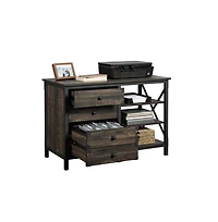 Sauder Steel River Commercial Office Credenza, Carbon Oak finish