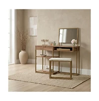 Sauder International Lux Vanity Table, Sindoori Mango finish
