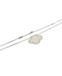 Pre-Owned Van Cleef & Arpels White Gold Mother Of Pearl Magic Alhambra Pendant