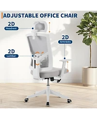 gaomon Ergonomic High Back Mesh Office Chair with Recline, Flip Up Arms and Adjustable Headrest