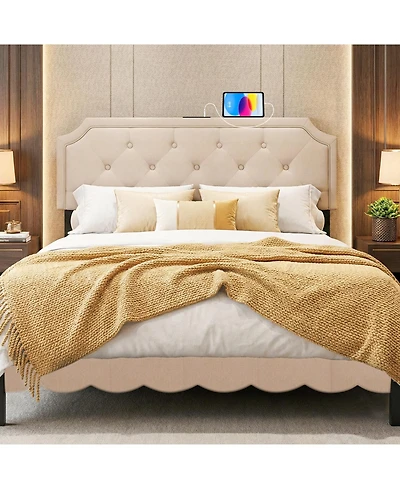 Slickblue Modern Tufted Headboard with Upholstered Design for Comfortable Bed Back Support