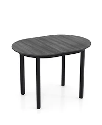 43 Inches Wood Dining Table for 2-4 People Solid Rubber Wood Legs