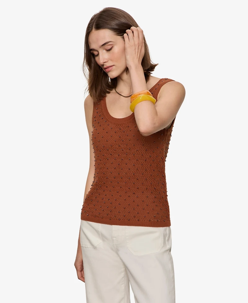 Sanctuary Women's Dune Studded Scoop Neck Sweater