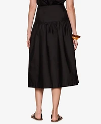 Sanctuary Women's Poplin A-Line Midi Skirt