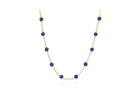The Lovery Sapphire Bead Chain Necklace 14k Gold