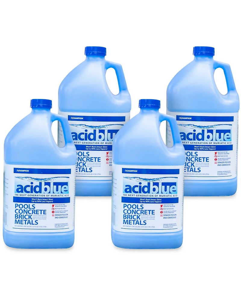 Champion Acid Muriatic Acid for Removal of Stains on Driveways (4 Pack