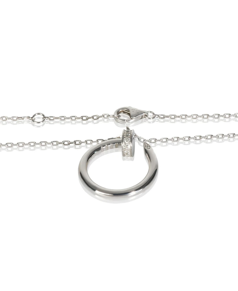 Pre-Owned Cartier White Gold Diamond Juste Un Clou Necklace