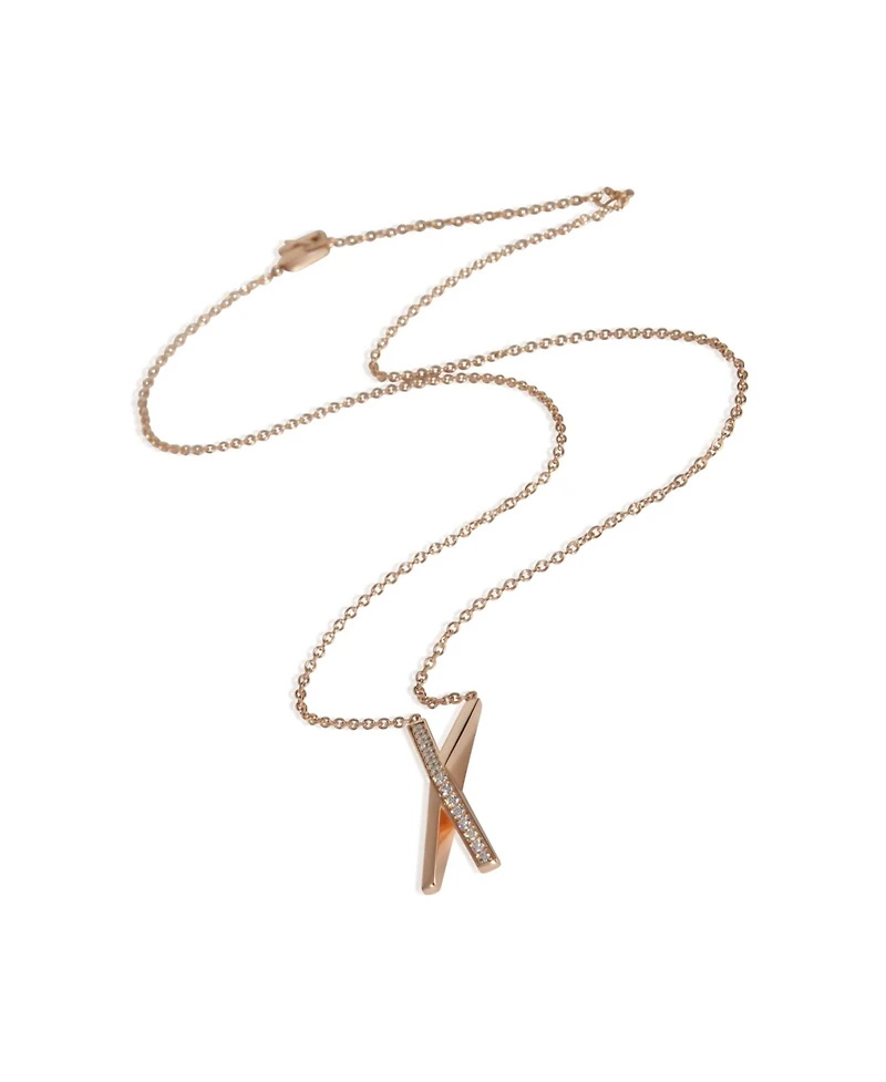 Pre-Owned Tiffany & Co Rose Gold Diamond Atlas X Pendant