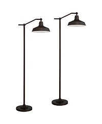 360 Lighting Kayne Farmhouse Rustic 61" Tall Standing Floor Lamps Set of 2 Lights Downbridge Adjustable