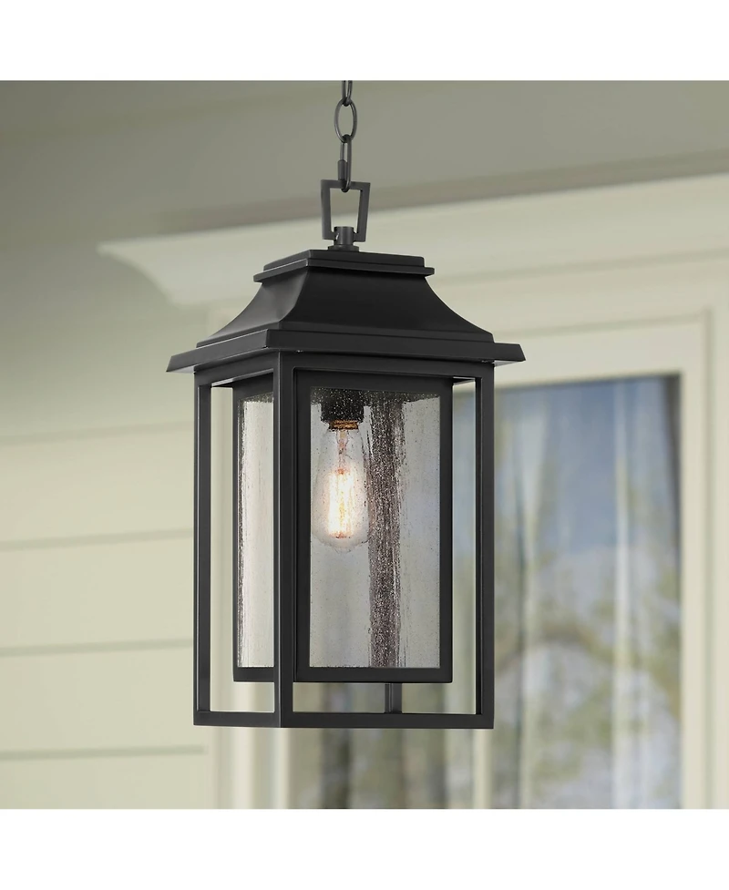 John Timberland Cecile 19 High Farmhouse Rustic Outdoor Pendant Light Fixture Ceiling Porch House Hanging Painted
