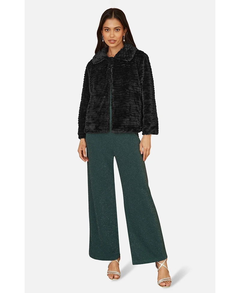 Yumi Women's Faux Fur Short Jacket