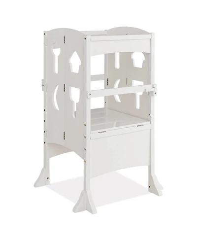 Gouun Kids Folding Kitchen Step Stool 3-10 with Safety Rails