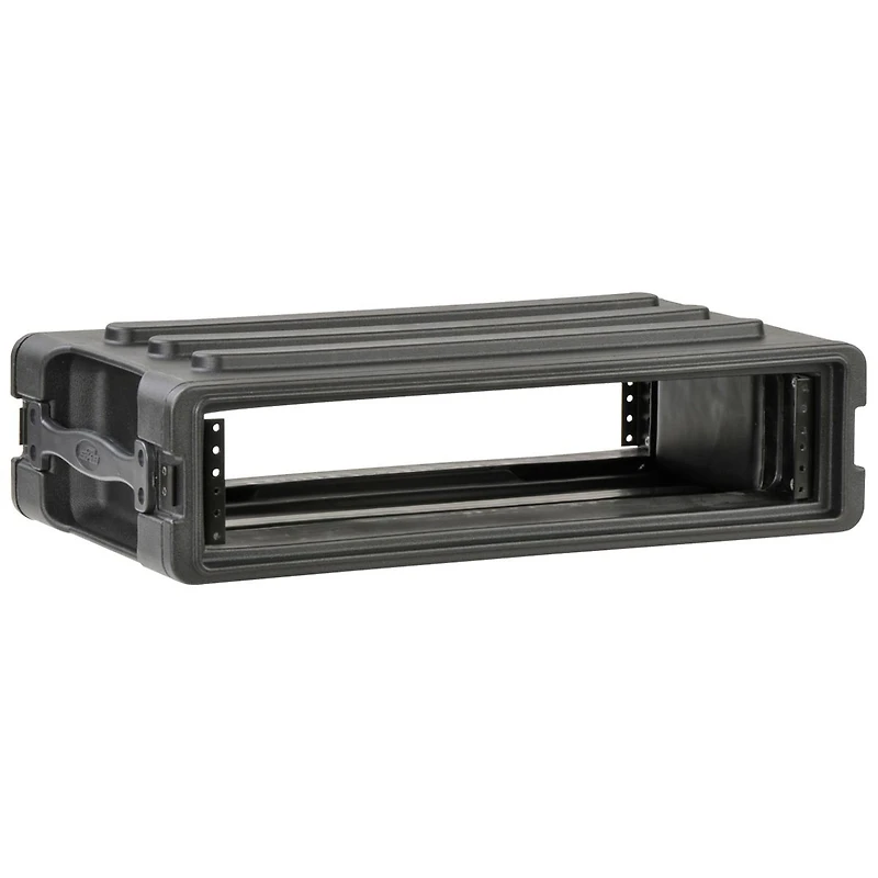 Skb 2U Roto-Molded Shallow Rack Case with Steel Rails