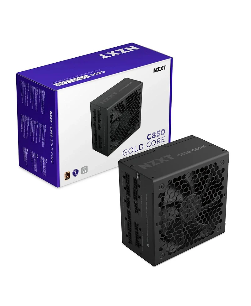 Nzxt C850 Gold Core 850W 80+ Gold Certified Fully Modular Atx 3.1 Power Supply Unit