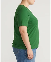Universal Standard Plus Maia Stovepipe Sleeve V Neck Tee