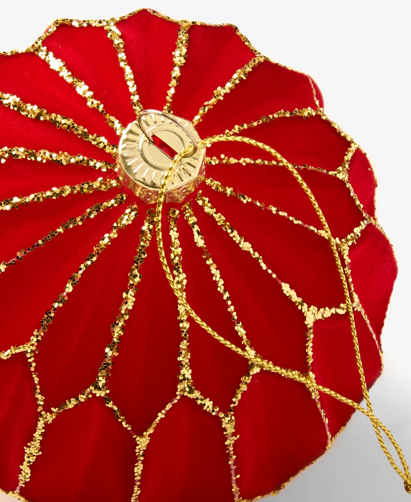 Holiday Lane Berry Tones Red Honeycomb Ball Ornament, Macy's Exclusive