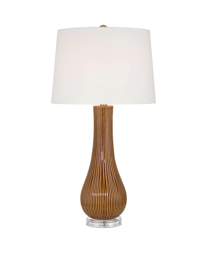 360 Lighting Shannon 30 1/2" High Stripe Ceramic Gourd Table Lamp