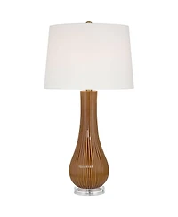 360 Lighting Shannon 30 1/2" High Stripe Ceramic Gourd Table Lamp